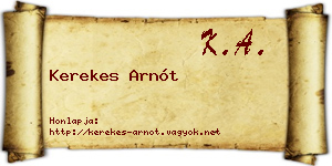 Kerekes Arnót névjegykártya
